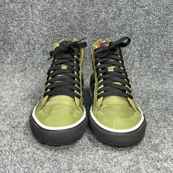 Adidas Nizza Sneakers Men's Size 10.5 Green Mid Lace Up Zip Athletic Retro Shoes - Picture 2 of 11